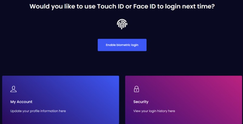 Facial/Fingerprint Login