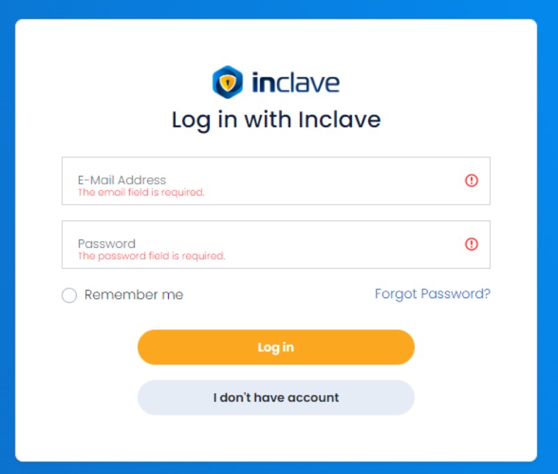 login with Inclave