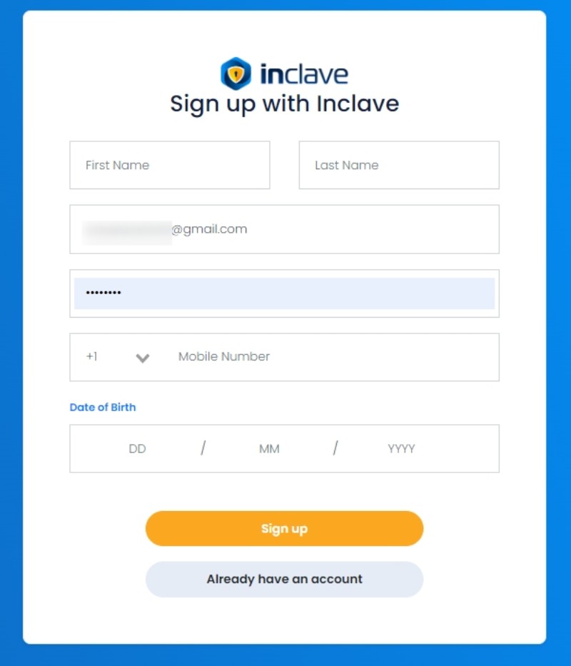 Start to Play with Inclave Login